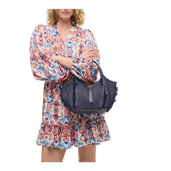 SAM EDELMAN Irina denim small women's small tote crossbody bag -Dark denim - Picture 15 of 16